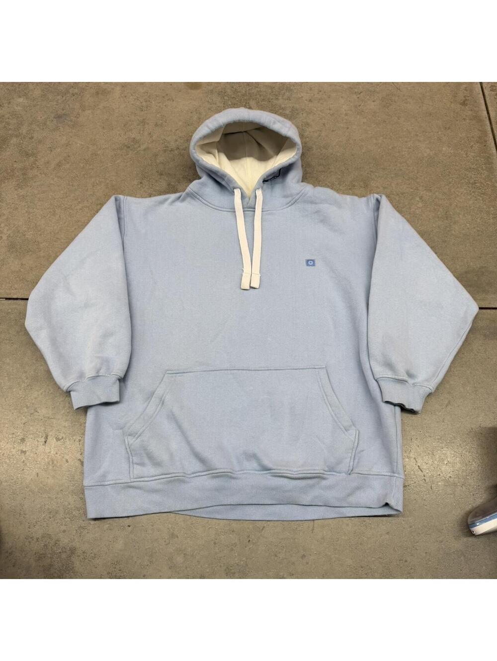 vintage southpole baby blue small logo heavyweight hoodie size large
